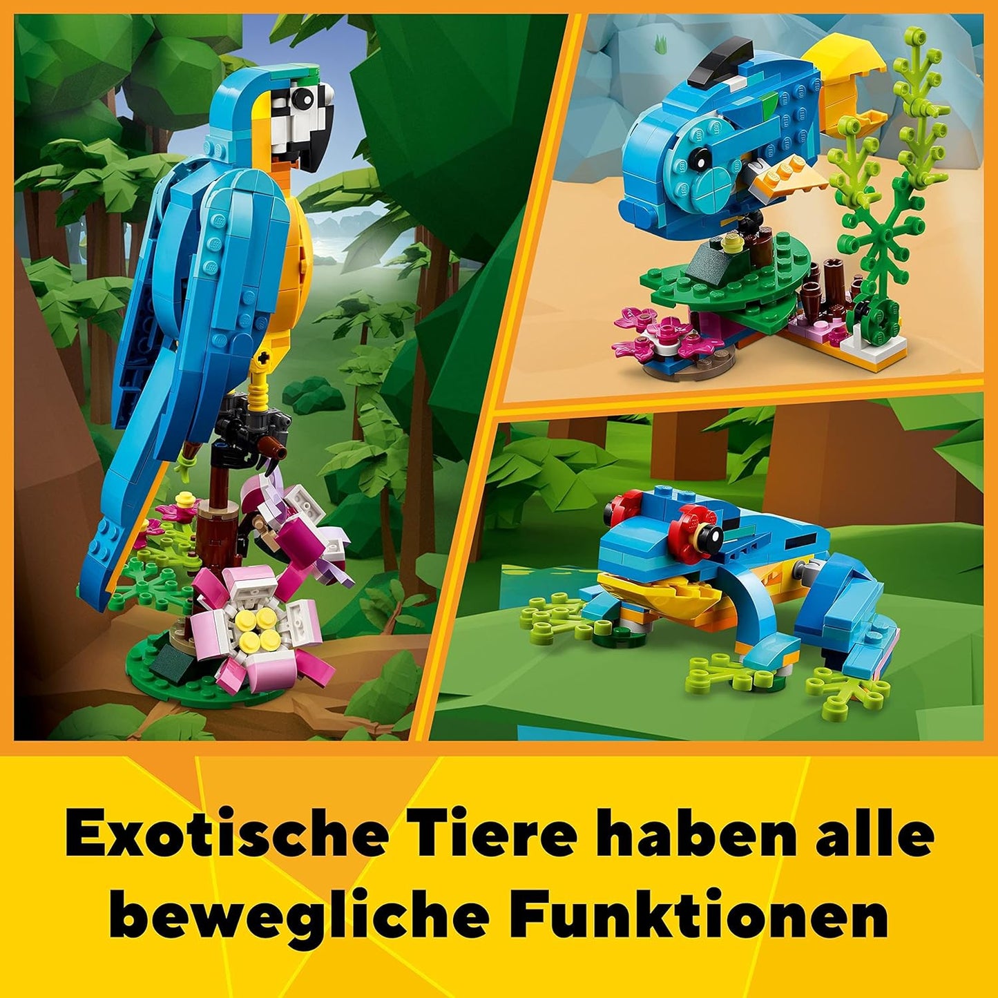 LEGO Creator Exotic Parrot 31136 Building Toy Set (253 Pieces)