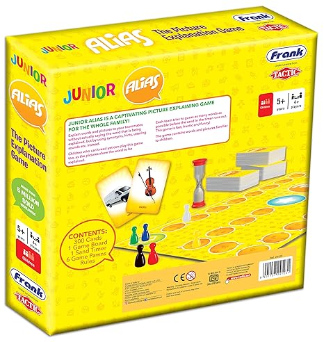 Frank Junior Alias Board Game – Fun and Engaging Family Board Game – Picture and Word Guessing Board Game for Kids with 300 Cards – English Word Game for Language Development