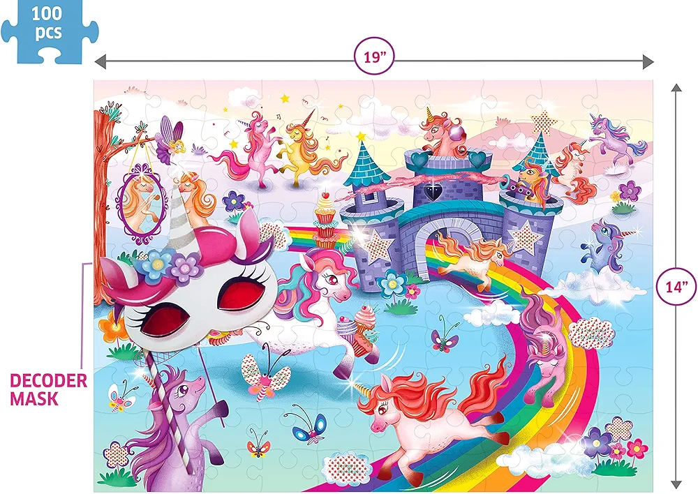 Chalk and Chuckles I Love Unicorns 100 Piece Jigsaw Puzzle