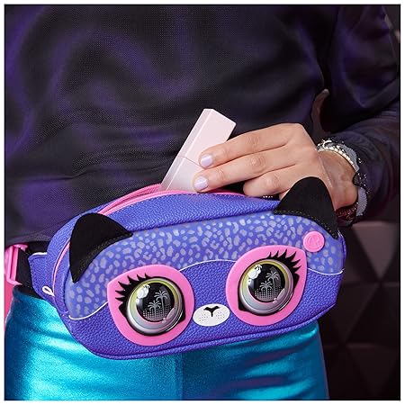 Purse Pets Savannah Spotlight Bum Bag for Children - Interactive Cross Body Bag with More than 30 Light Effects, Sounds, Reactions and Music, Children's Bag and Toys in One, from 5 Years