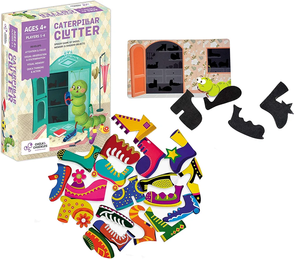 Chalk and Chuckles Caterpillar Clutter, Memory Matching Card Game