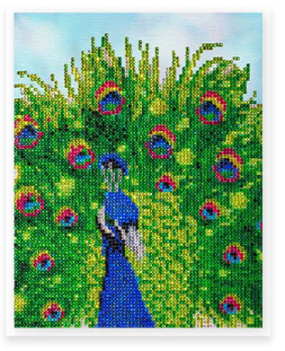 Crystal Creations: Proud Peacock