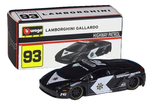 Bburago 1:64 Lamborghini Gallardo Highway Patrol Miniatura