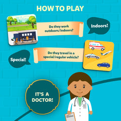 Guess in 10 Junior: Community Helpers | Trivia card game