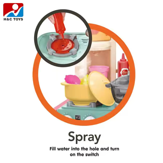Boiling Water and steam Function Cooking Toy Talented Chef Kitchen Toy
