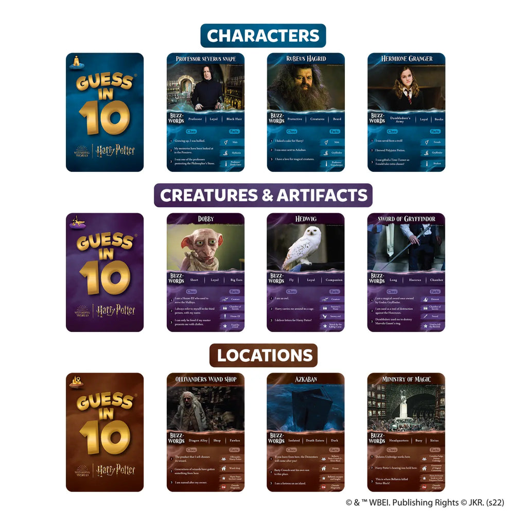 Guess in 10: Harry Potter Board Game | Trivia game