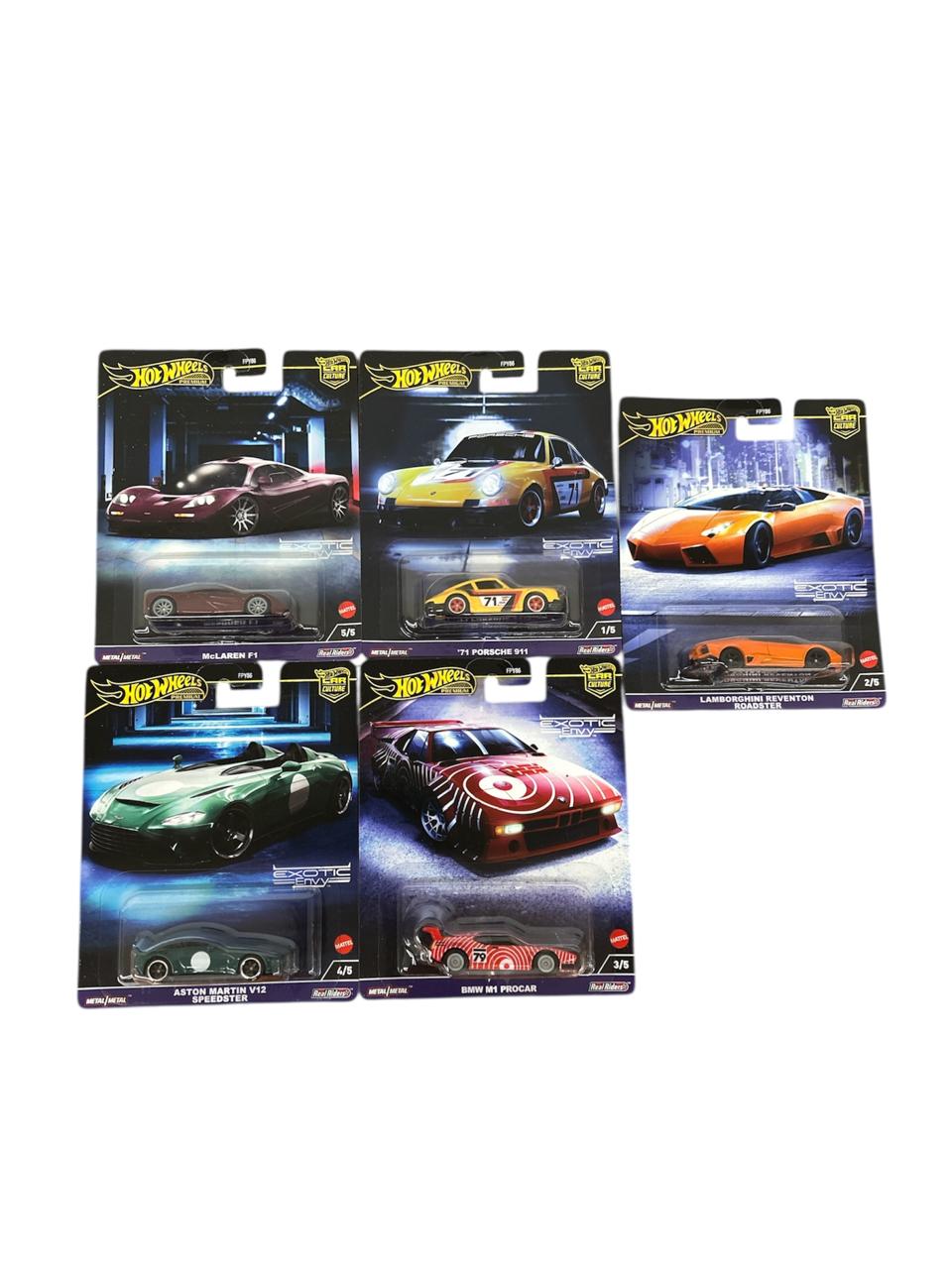 Hotwheels Premium Exotic Envy Culture Set Of 5