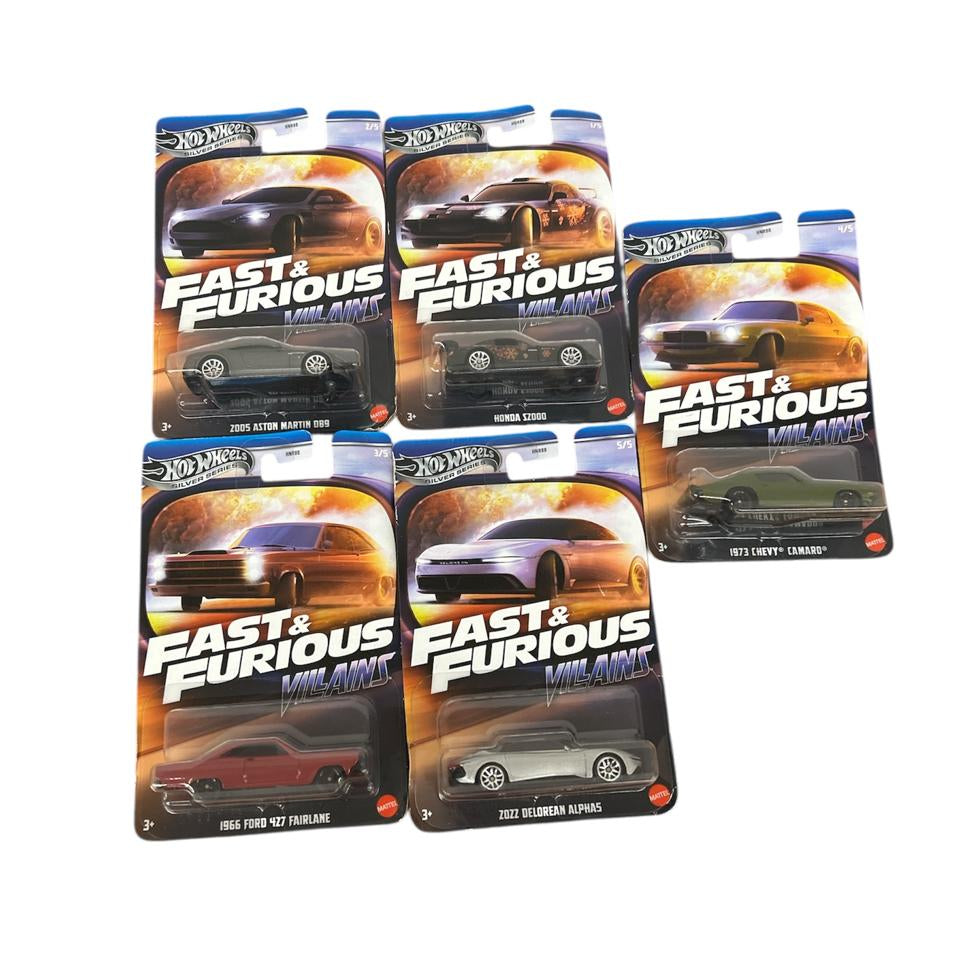 Hotwheels Silver Series Fast & Furious Villains Set Of 5