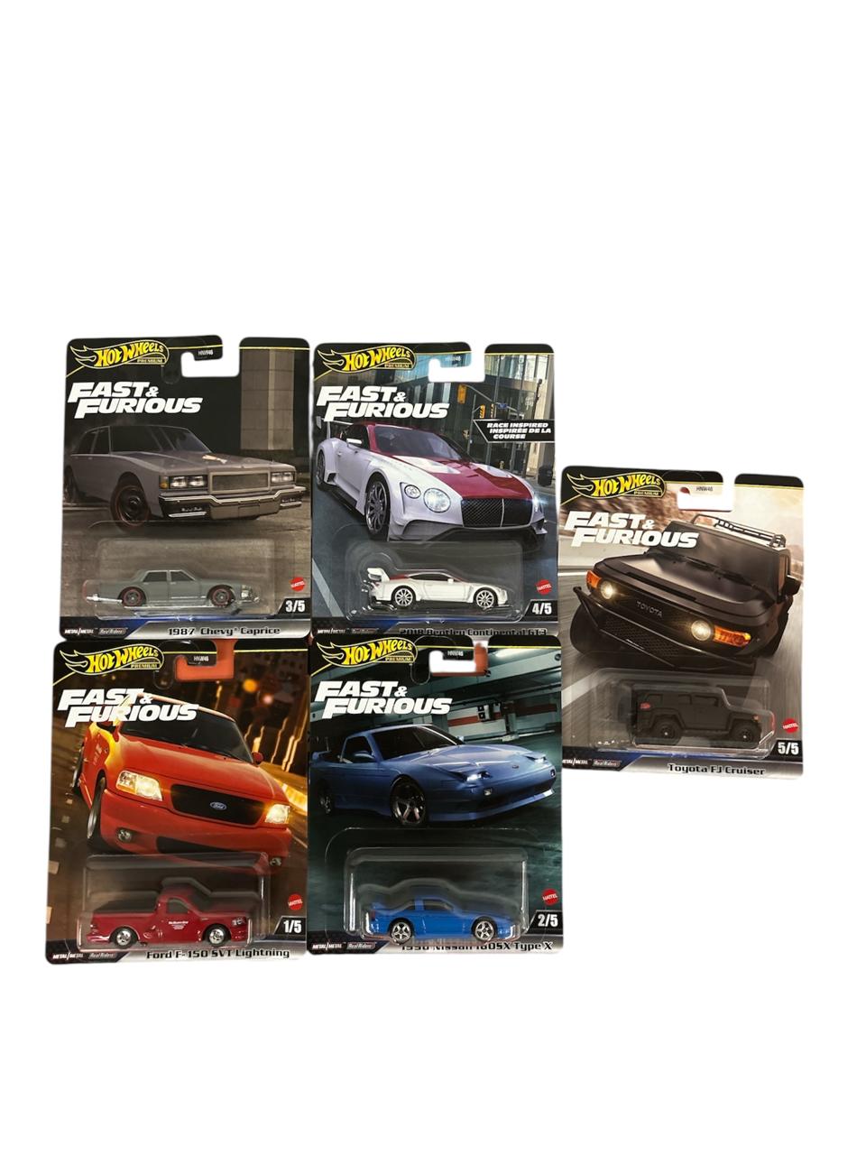 Hotwheels Premium Fast & Furious Set Of 5