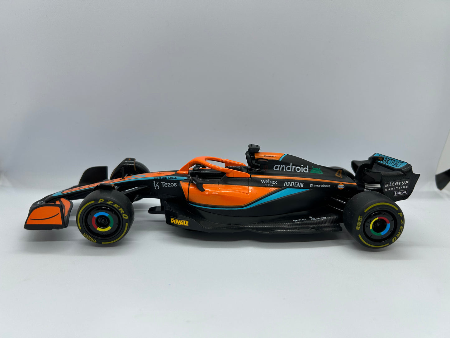 Rastar 1/24 Scale 56800 - MCL36 2022 Emilia Romagna GP - Orange/Blue/Black