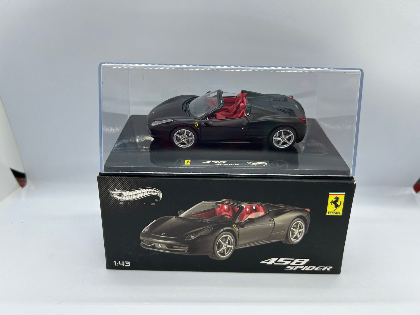 Hotwheels Ferrari 458 Italia Matt Black 1/43 Limited Edition