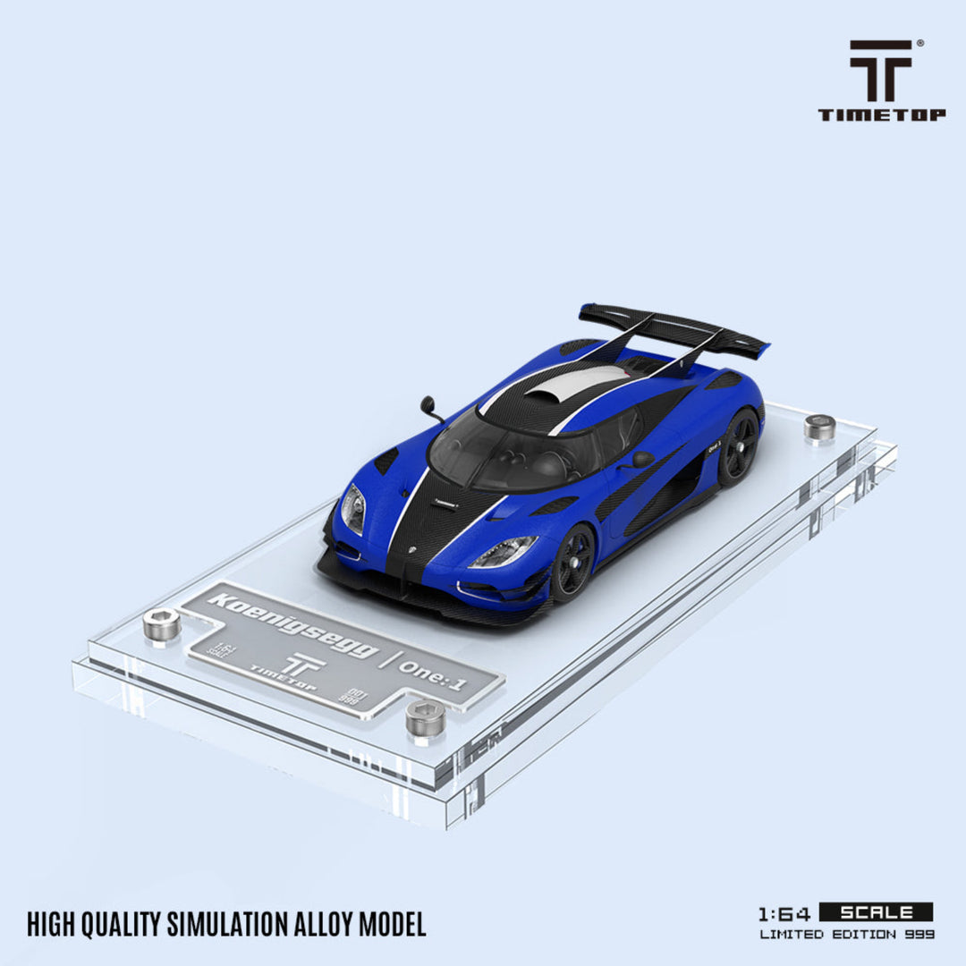 TIME TOP 1:64 KOENIGSEGG AGERA ONE1 BLUE