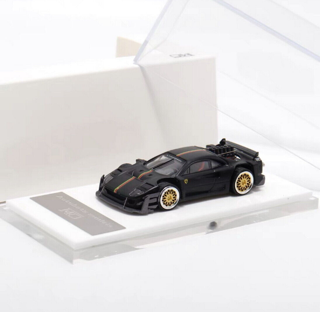 Autobots 1/64 Scale Ferrari F40 Yasid Concept Black DieCast Car Model Toy Gift