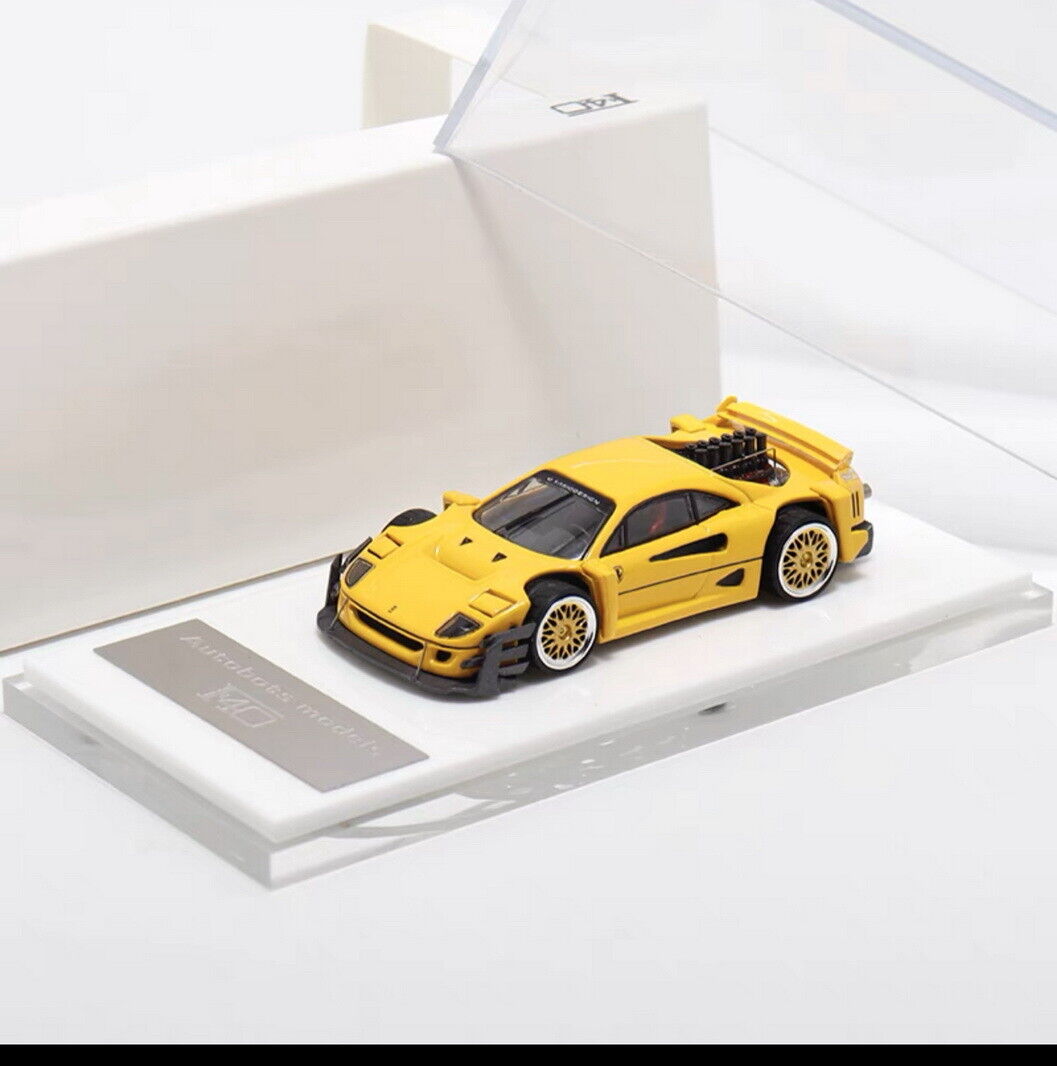 Autobots 1/64 Scale Ferrari F40 Yasid Concept Yellow DieCast Car Model Toy Gift