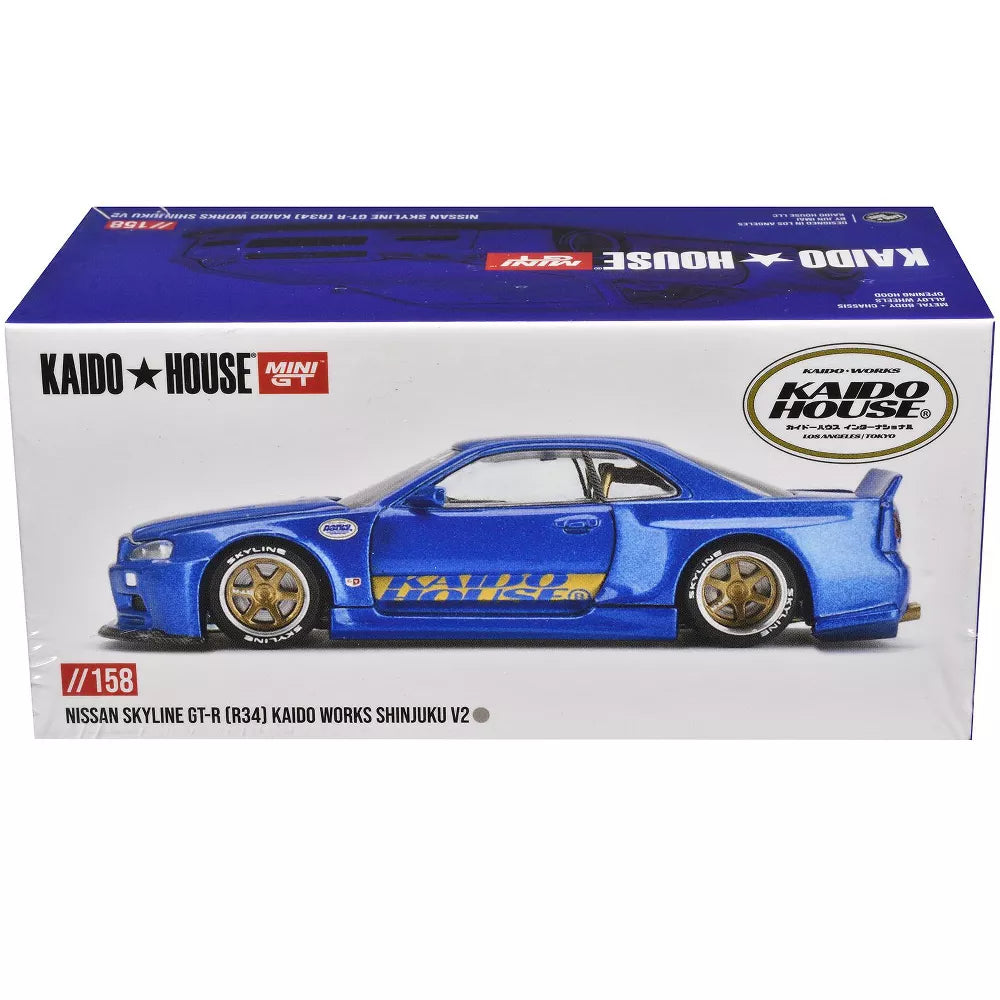 Kaido House x Mini GT Nissan GT-R R34 Kaido Works V2 Aero SHINJUKU V2 #158 1/64
