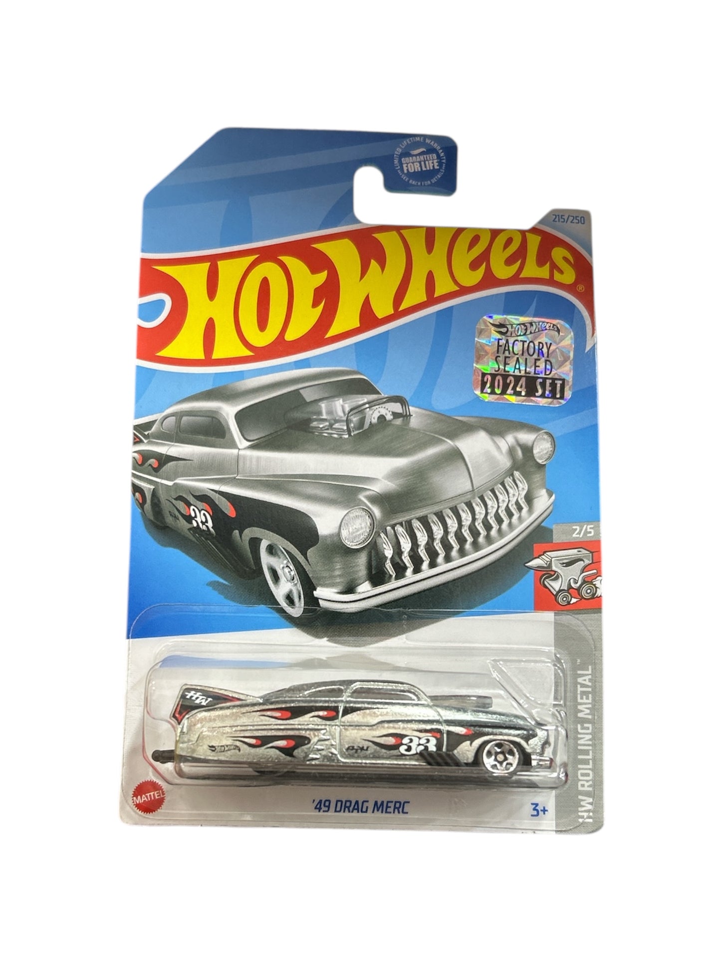 Hot Wheels 49 Drag MERC HW Rolling Metal for Ages 3 and Up (Silver)