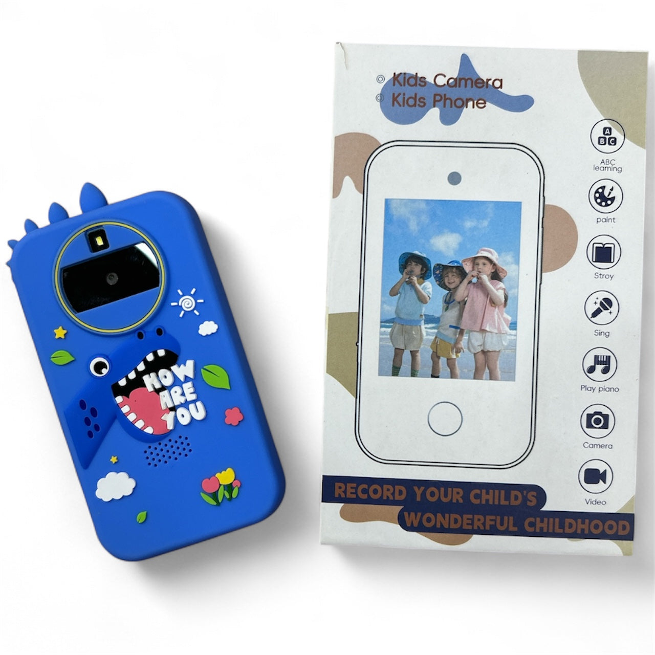 Kids Smart Phone for Girls and Boys, Festival Birthday Gifts for Girls Boys Age 3-10 Kids Toys Cell Phone, 2.8" Touchscreen Learning Play Toy Phone with Dual Camera, Game, Music Player (Pink) (Blue)