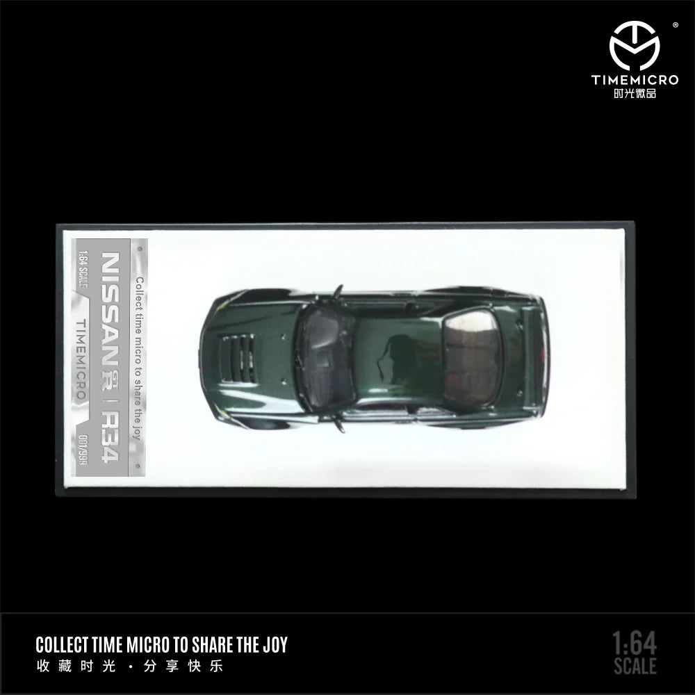 Timemicro Nissan Skyline GT-R R34 Dark Green Limited EdItion