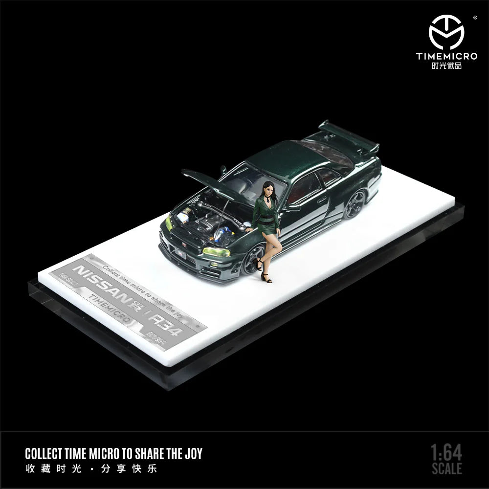Timemicro Nissan Skyline GT-R R34 Dark Green Limited EdItion