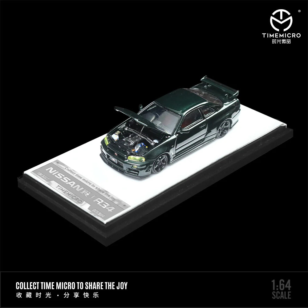 Timemicro Nissan Skyline GT-R R34 Dark Green Limited EdItion