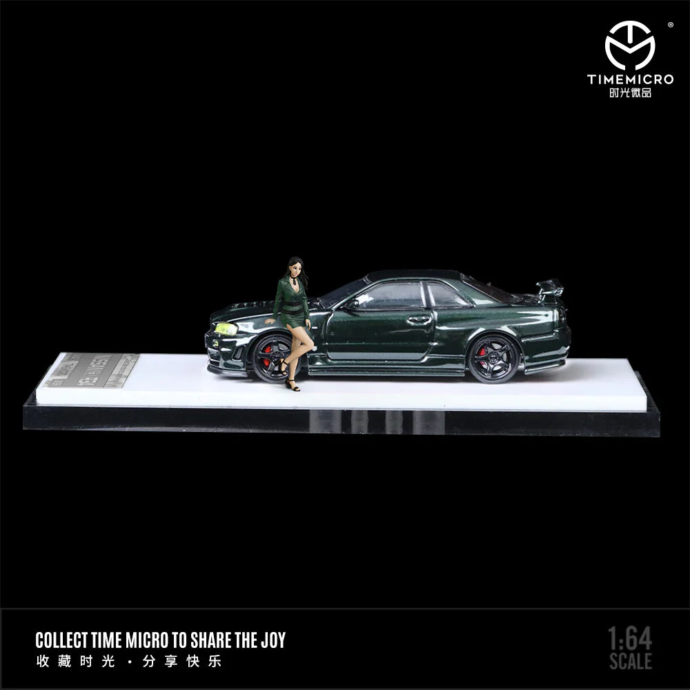 Timemicro Nissan Skyline GT-R R34 Dark Green Limited EdItion