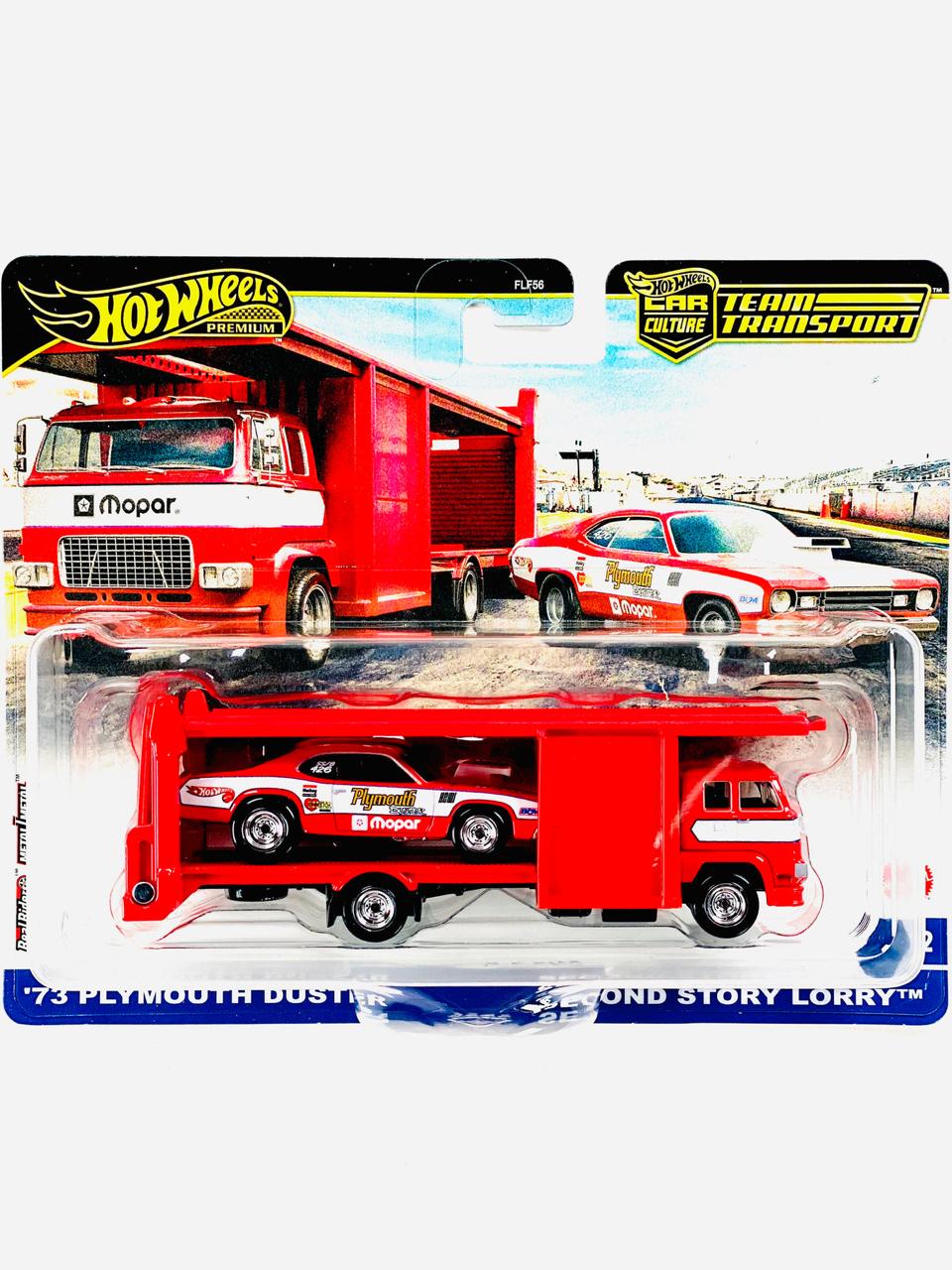 Hot Wheels 2025 Team Transport Case G '73 Plymouth Duster & Second Story Lorry #82