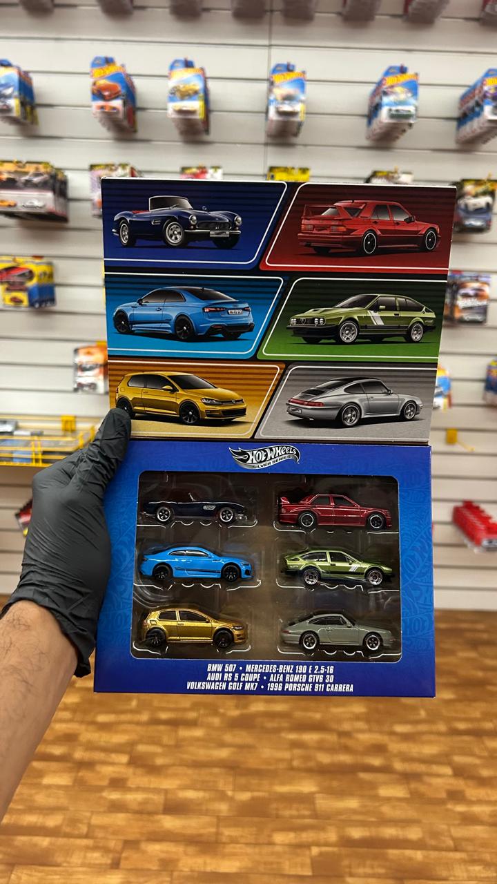 New 2025 European 6 Pack Hotwheels Silver Series