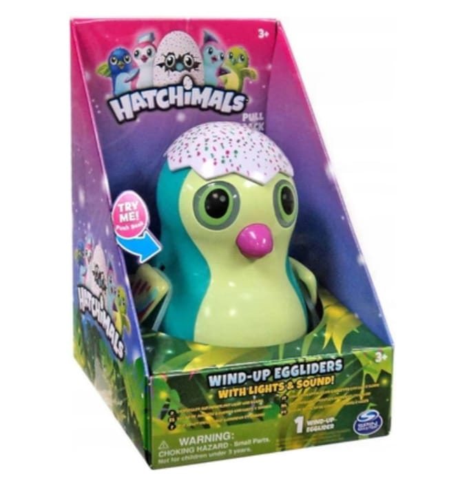 Spin Master New. Hatchimals Wind-Up Egglider with Lights and Sound - Purple Style 4 - Watches Your Egglider Moves, Flaps Her Wings.
