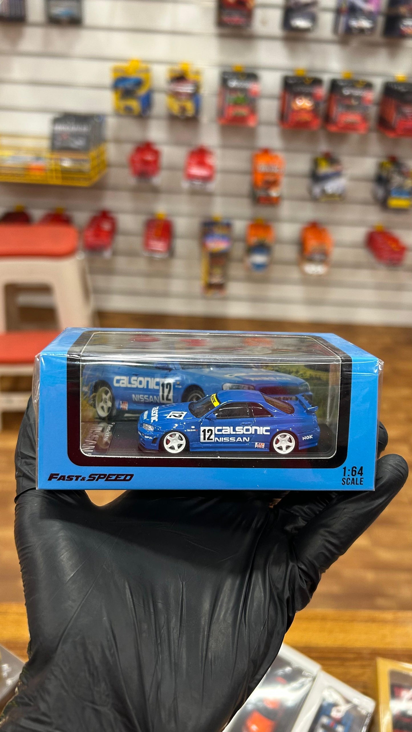 Fast And Speed Nissan Skyline R34 Z-Tune Calsonic 12 1:64 Scale
