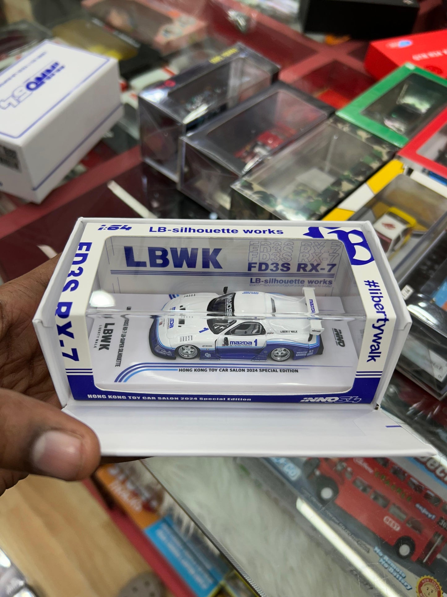 Inno64 1:64 Mazda RX7 (FD3S) LB-SUPER SILHOUETTE Hong Kong Toy Car Salon 2024