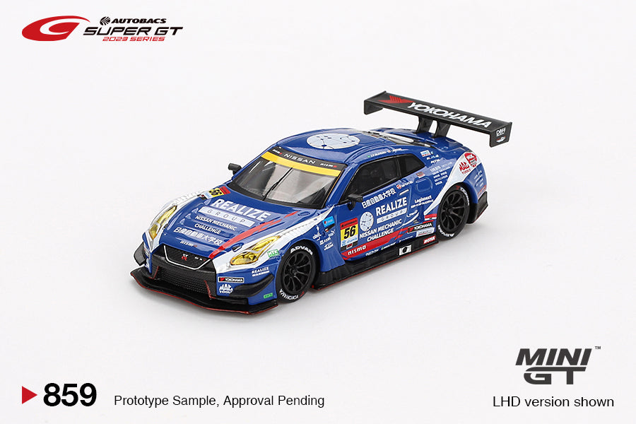 MINI GT Nissan GT-R NISMO GT3 #56 " REALIZE NISSAN MECHANIC CHALLENGE GT-R" 2023 SUPER GT SERIES