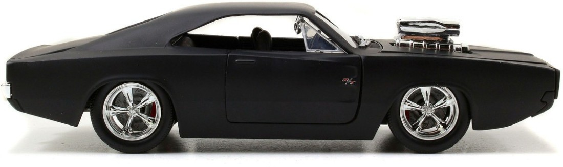 Jada Toys Fast and Furious Matte Black 1970 Dodge Charger (Street) Diecast Car