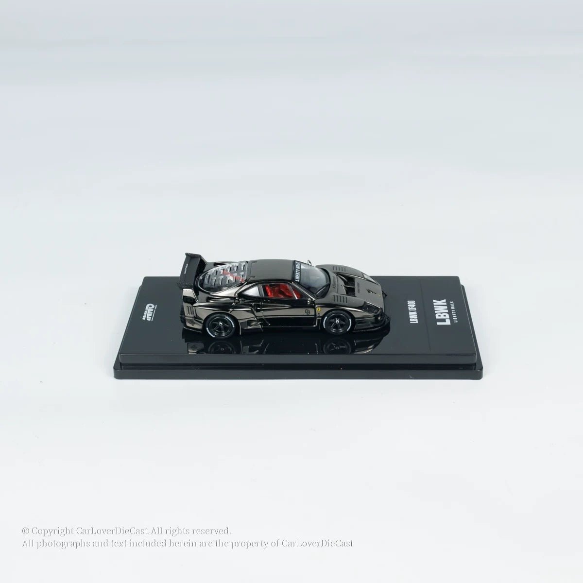 INNO64 1:64 LBWK Ferrari F40 black Chrome