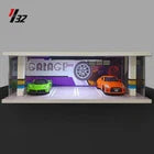 1:32 Scale Diorama Car Garage Model Lighting Car Parking Lot Scene Display Model