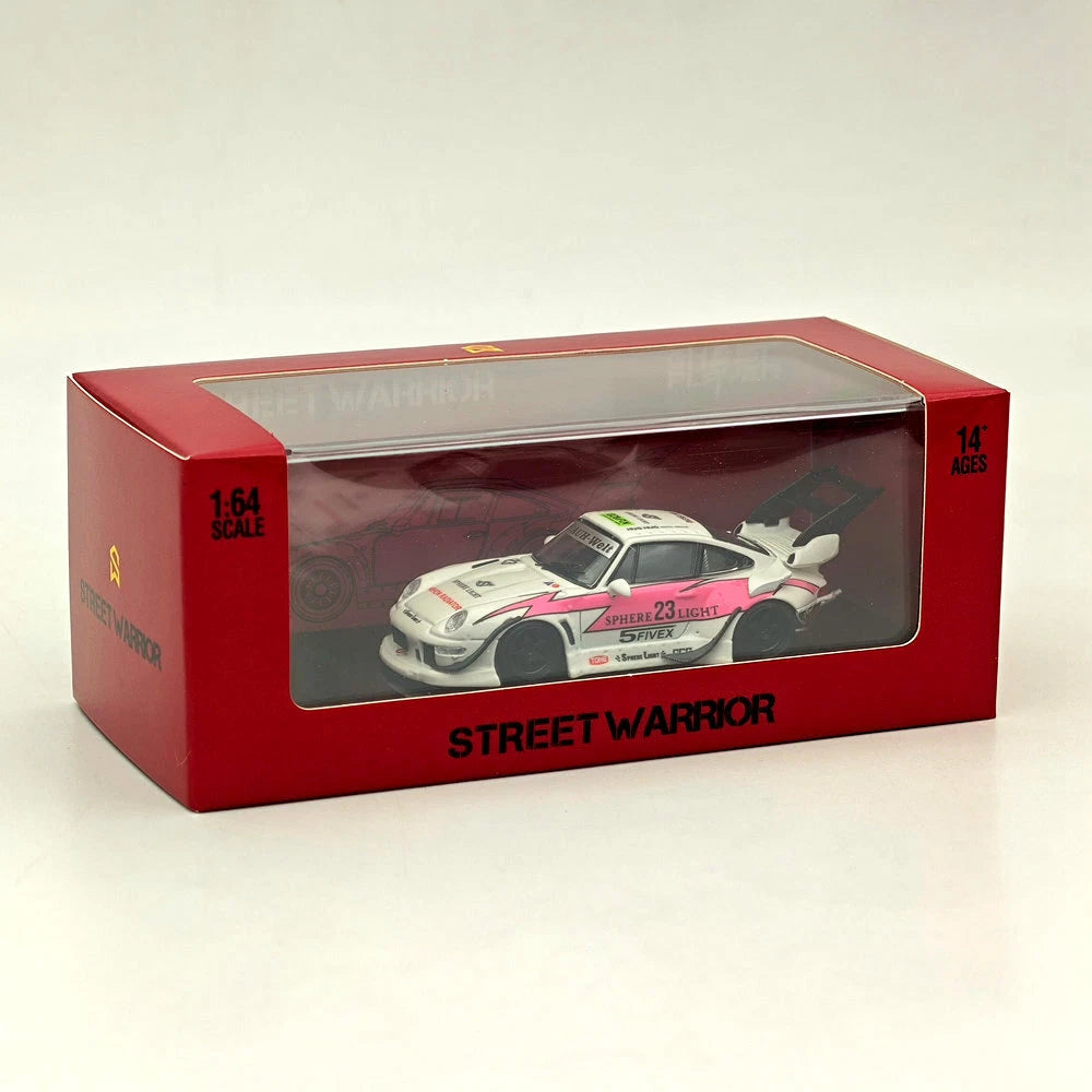 SW 1/64 RWB 993 Rauh-Welt Modified Pink #23 Tall Wing Diecast Model Car Limited