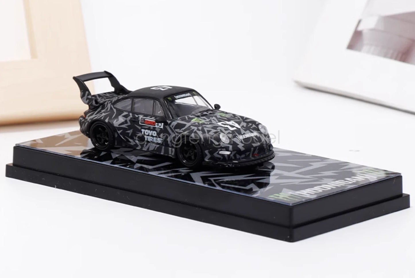 Flame 1:64 Scale Black RWB 993 Hoonigan #43 Sports Diecast Metal Car Collections