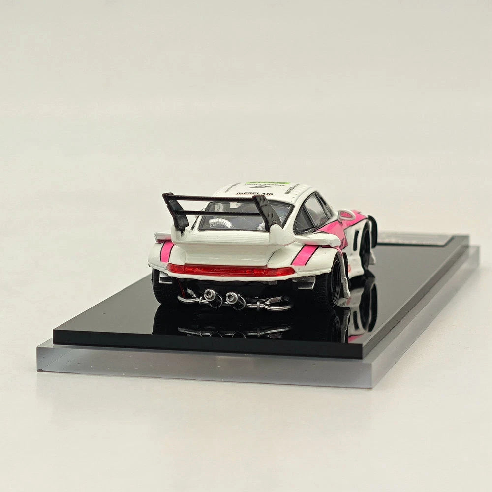 SW 1/64 RWB 993 Rauh-Welt Modified Pink #23 Tall Wing Diecast Model Car Limited