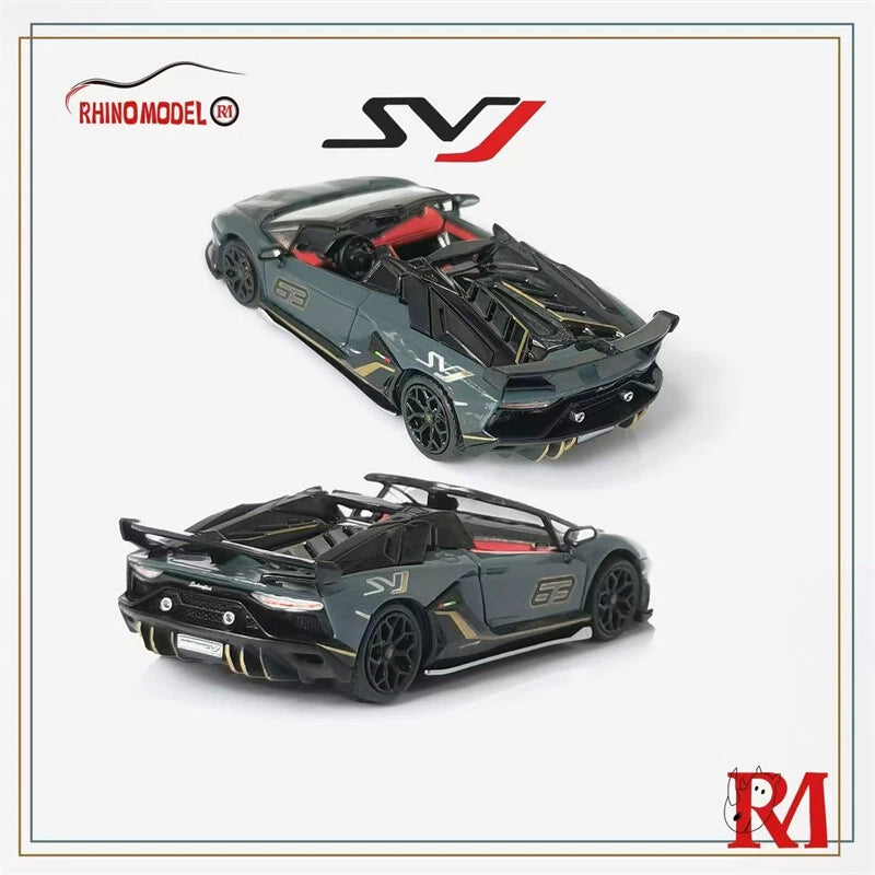 RHINO Model 1:64 Scale Lamborghini SVJ Roadster