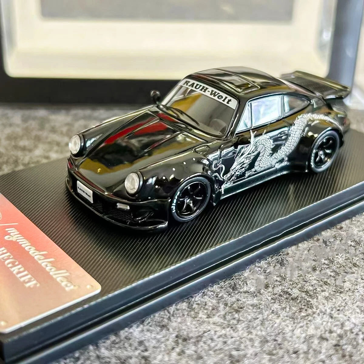 MC 1/64 Black Dragon RWB Porsche 930 Sports Model Diecast Metal Car Collection