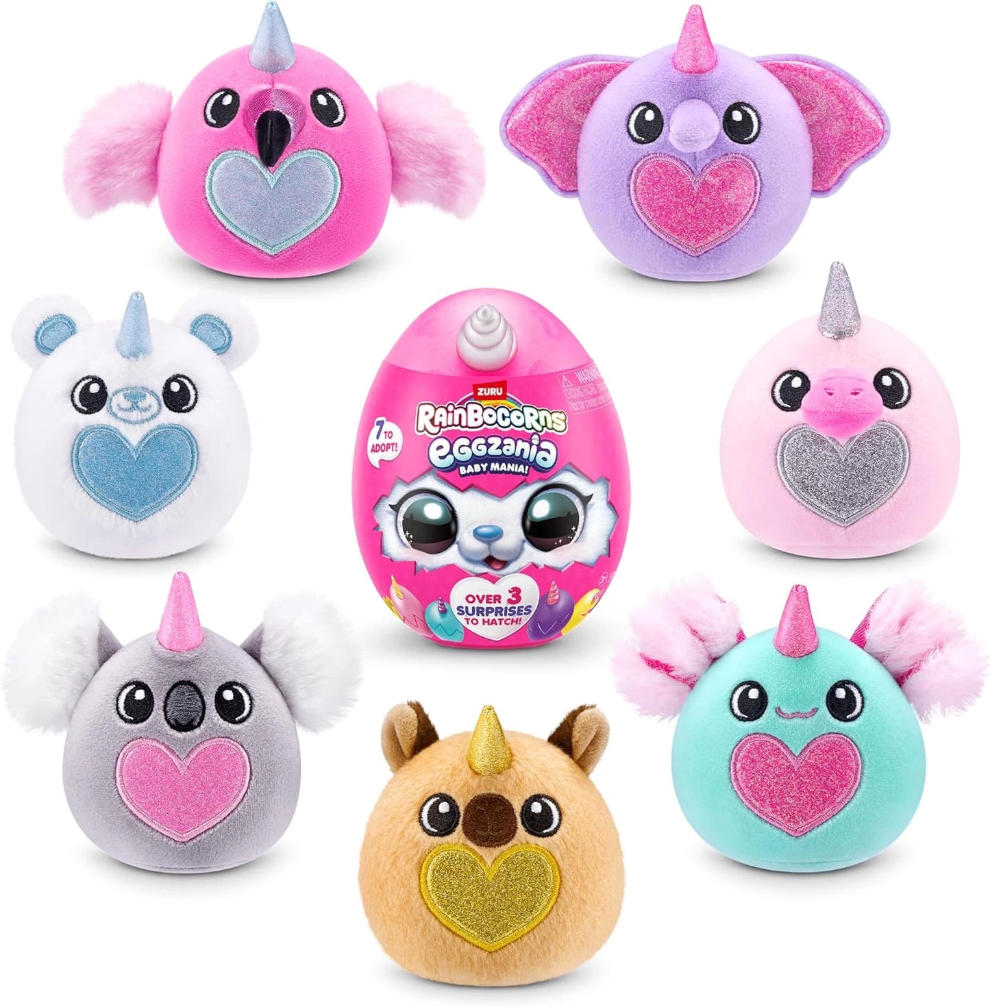 Rainbocorns Eggzania Baby Mania Plush Surprise Unboxing with Animal Soft Toy New