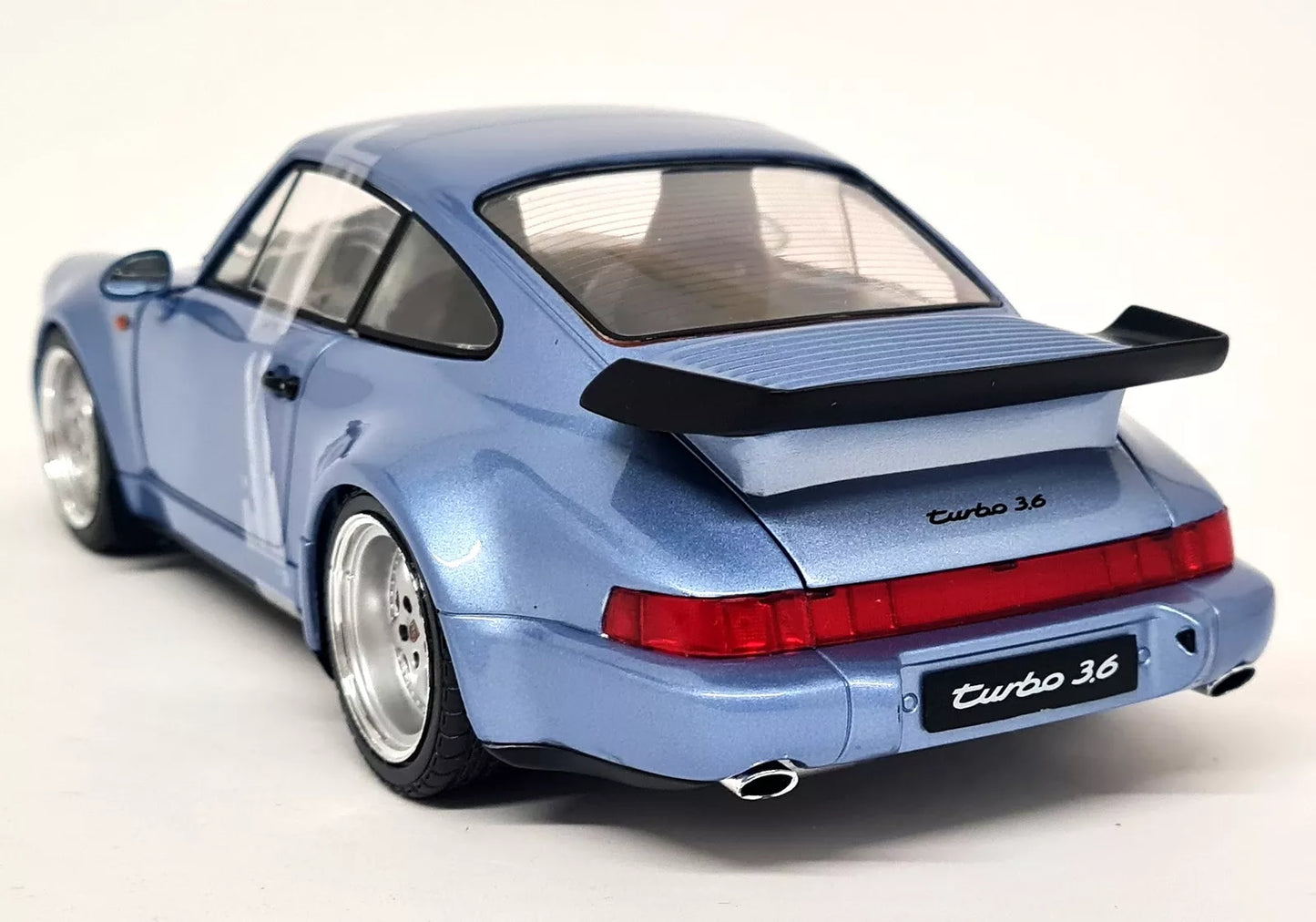 Solido 1/18 Porsche 911 964 Turbo 3.6 Horizon Blue 1990 Diecast Scale model car