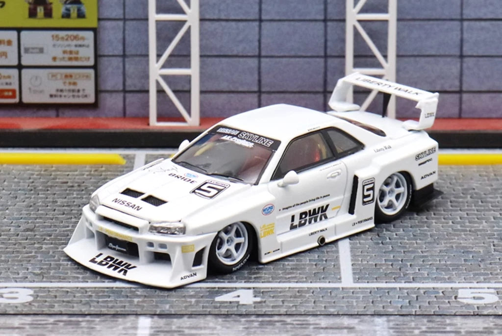 Street Weapon Nissan Skyline ER34 LBWK Blue 1:64 Scale