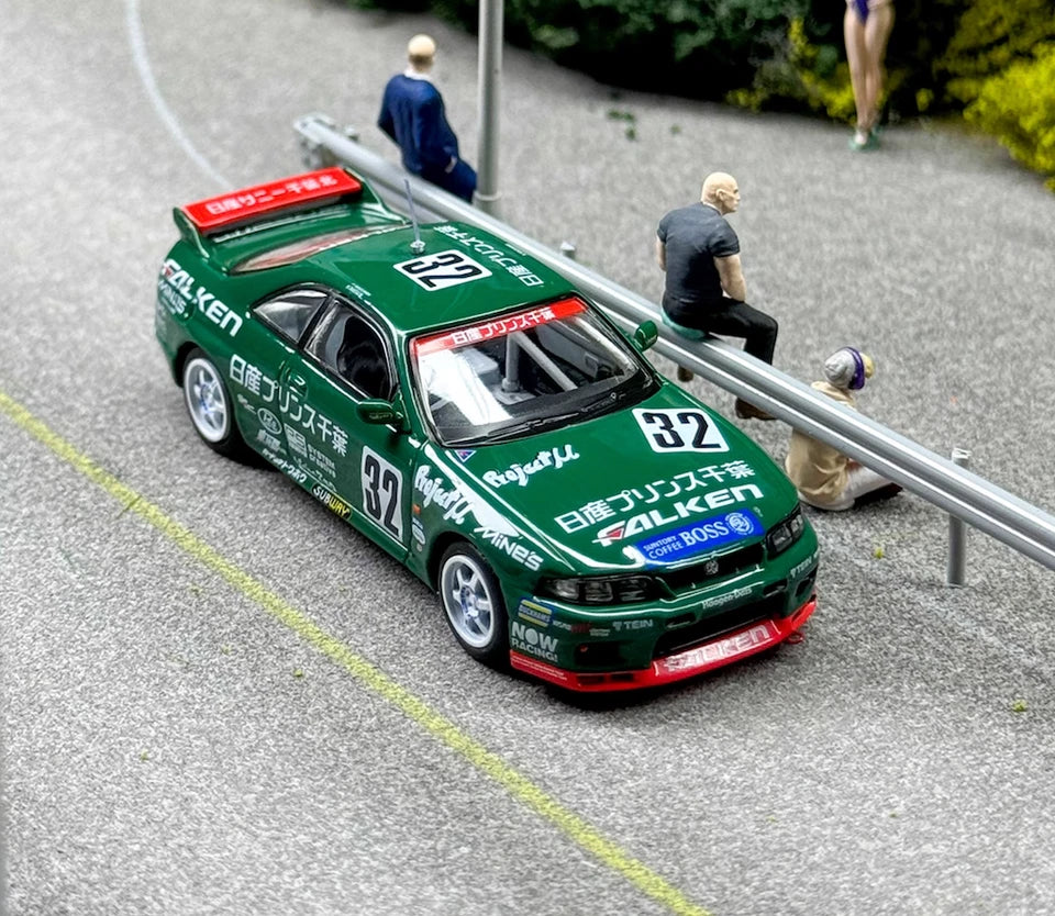 INNO64 1:64 JDM Green Skyline GTR R32 TOKACHI Sports Model Diecast Metal Car