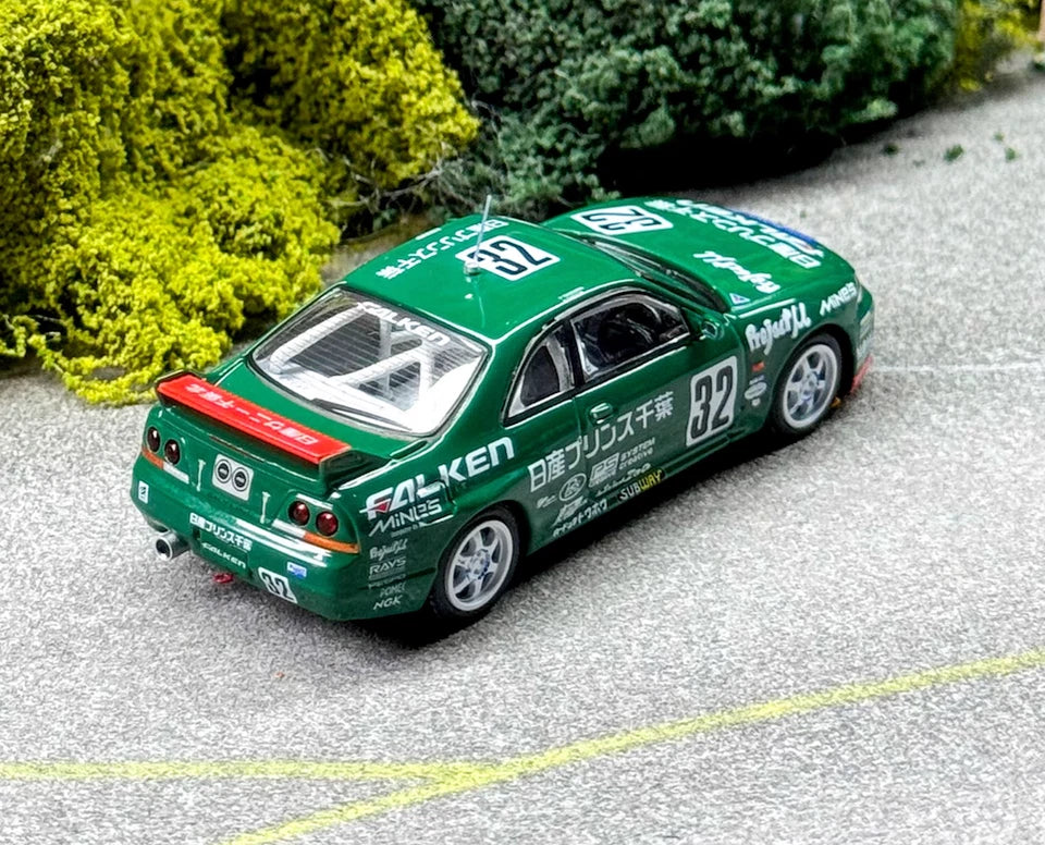 INNO64 1:64 JDM Green Skyline GTR R32 TOKACHI Sports Model Diecast Metal Car