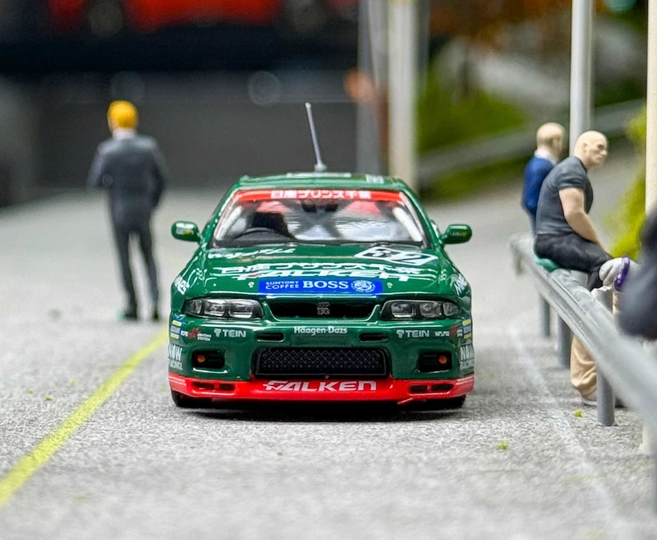 INNO64 1:64 JDM Green Skyline GTR R32 TOKACHI Sports Model Diecast Metal Car