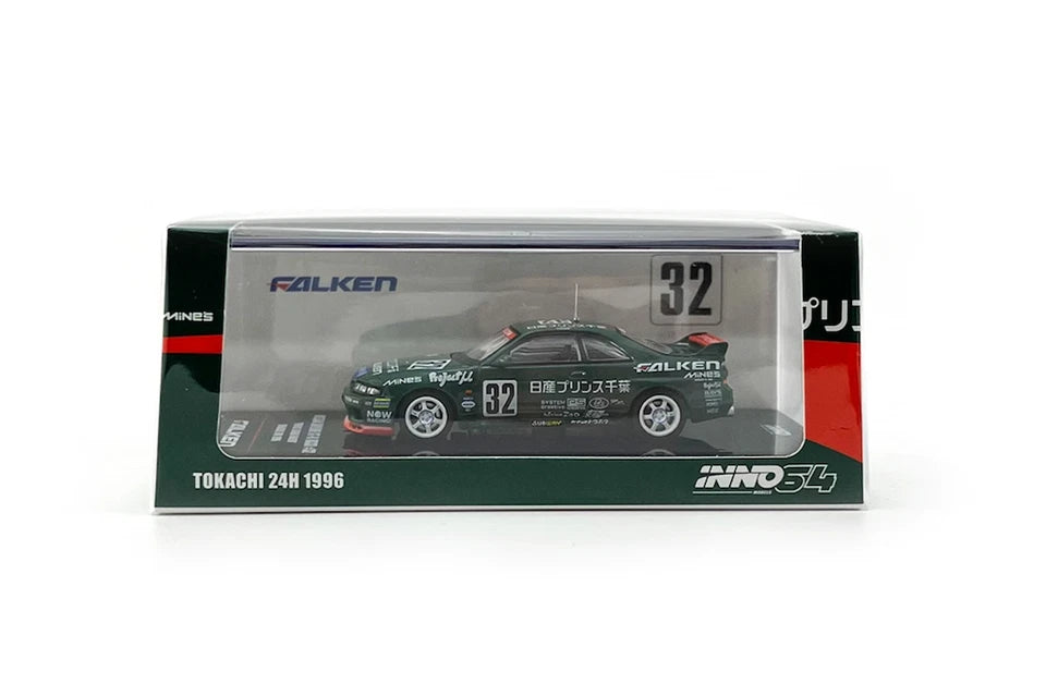INNO64 1:64 JDM Green Skyline GTR R32 TOKACHI Sports Model Diecast Metal Car