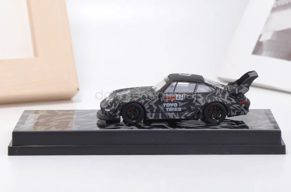 Flame 1:64 Scale Black RWB 993 Hoonigan #43 Sports Diecast Metal Car Collections