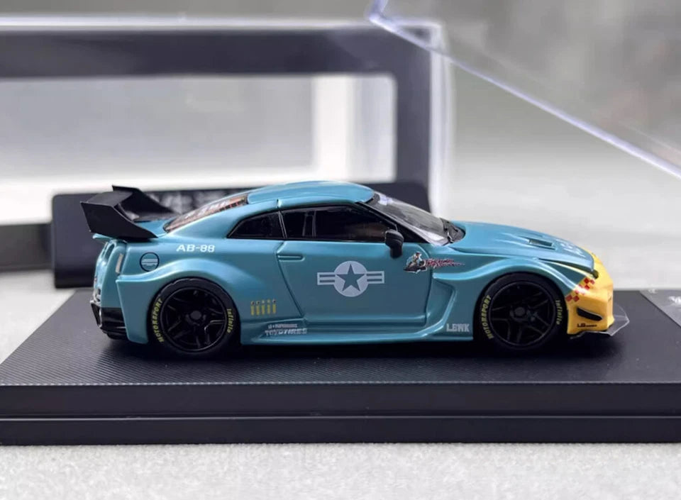MC 1:64 Green LB GTR R35 35GT-RR Racing Sports Model Diecast