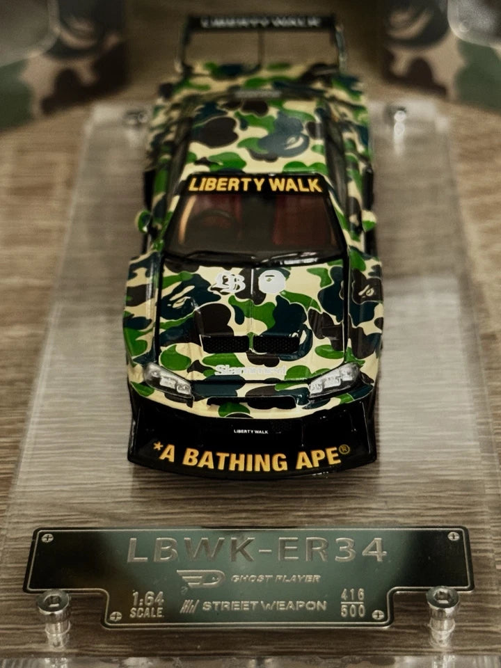 Street Weapon LBWK ER34 1:64 Diecast X BAPE Limited ED