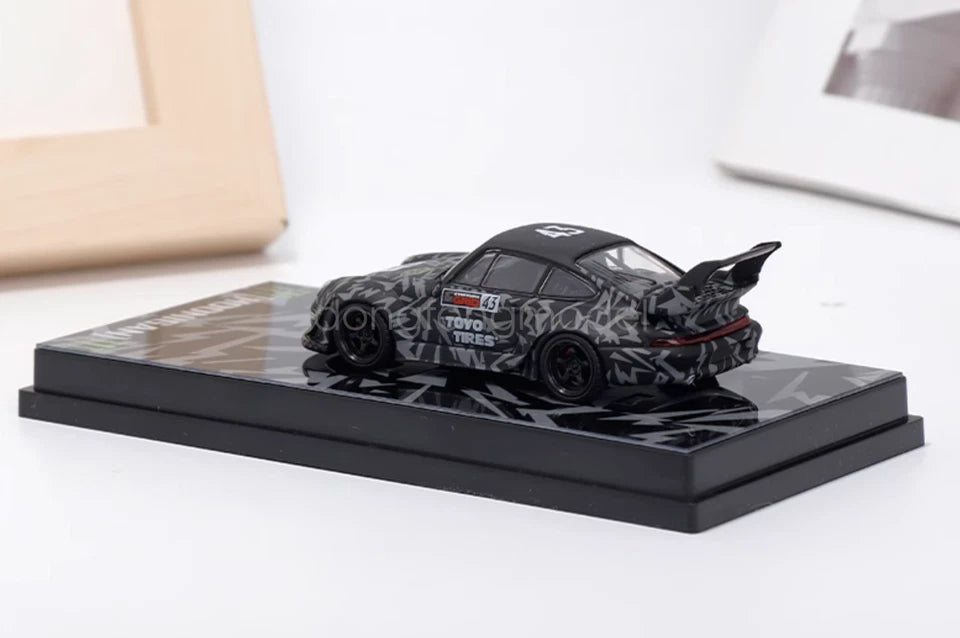 Flame 1:64 Scale Black RWB 993 Hoonigan #43 Sports Diecast Metal Car Collections